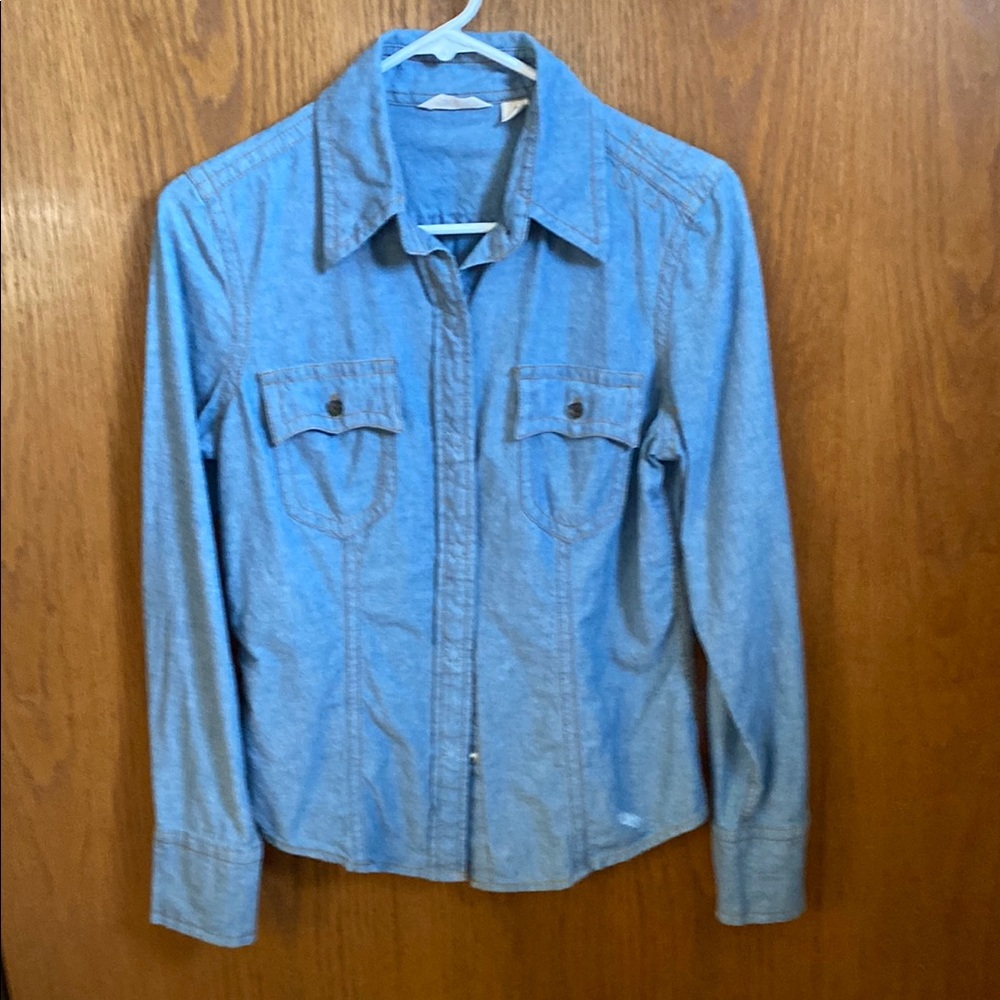 American Eagle Denim Button-Up Shirt
